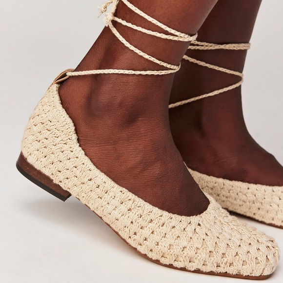 Free People Shoes - Free People Ellie Crochet Ballet Flats